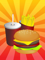 Image showing Fastfood combo