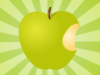 Image showing Apple with bite  illustration