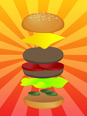 Image showing Hamburger illustration