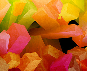 Image showing Crystal cubes