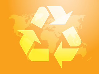 Image showing Recycling eco symbol