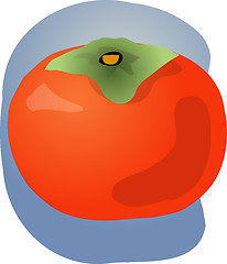 Image showing Persimmon fruit illustration