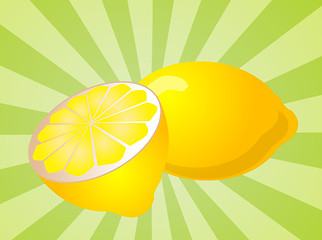 Image showing Lemon fruit  illustration