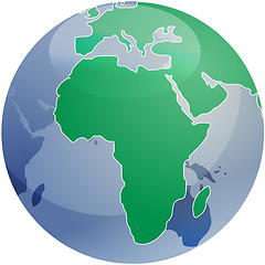 Image showing Map of Africa on globe  illustration