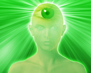 Image showing Third eye woman