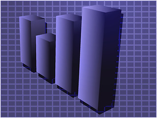 Image showing Financial barchart illustration