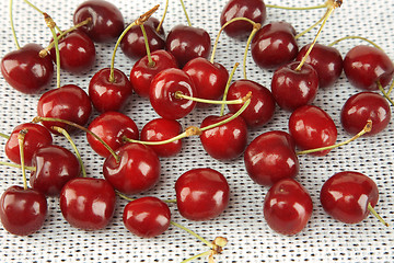 Image showing Sweet red cherries