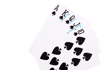 Image showing Spade Royal Flush on white background