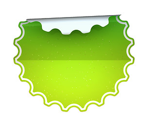 Image showing Green spotted round sticker or label 