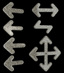 Image showing Granite Stone arrows set isolated 