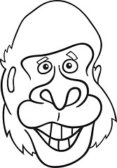 Image showing gorilla ape for coloring book