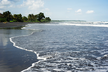 Image showing Black sand beach