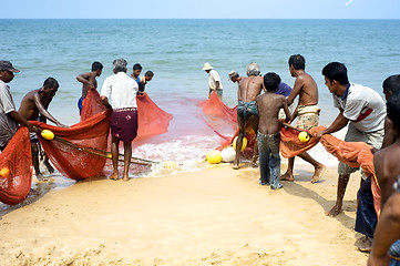 Image showing Sri Lankan fishermans