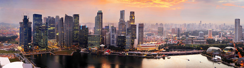 Image showing Singapore at sunset