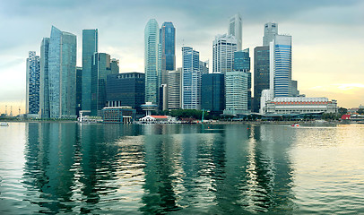 Image showing Singapore at sunset