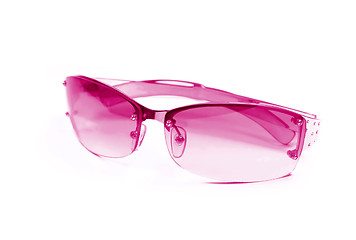 Image showing pink sunglasses on white 