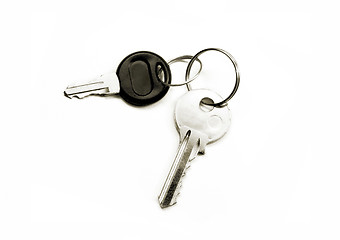 Image showing keys on white