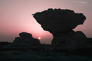 Image showing Landscape of the White Desert in Egypt