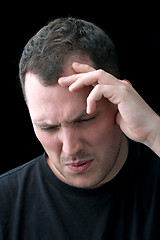 Image showing Man With Headache or Migraine Pain