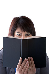 Image showing Book Reader Peeking