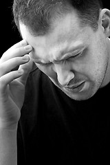 Image showing Man With Headache or Migraine Pain