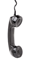 Image showing Old Phone Handset Hanging