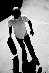 Image showing Skateboarder Dude Silhouette