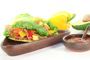 Image showing Mexican tacos with beef