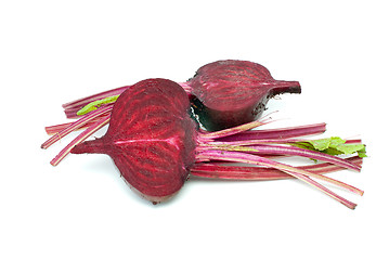 Image showing Two halves of red beet