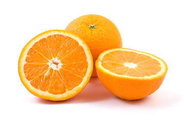 Image showing Orange. Whole and halves