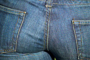Image showing Female buttocks in jeans close-up