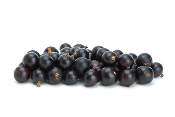 Image showing Small pile of blackcurrant berries