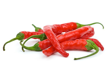 Image showing Pile of red chili peppers