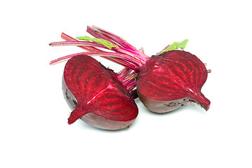 Image showing Two halves of red beet