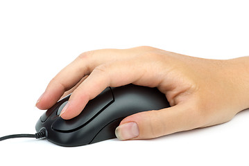 Image showing Computer mouse in hand