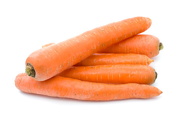 Image showing Five carrots