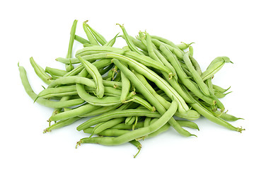 Image showing Pile of green french beans