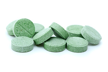 Image showing Some green tablets