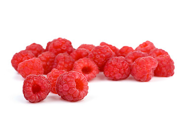 Image showing Some raspberries