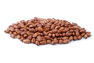 Image showing Pile of spotty brown haricot beans