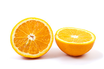 Image showing Two orange halves
