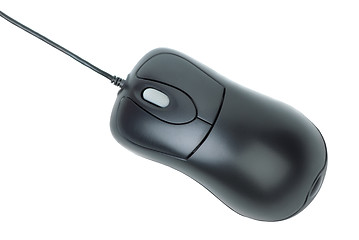 Image showing Modern black computer mouse