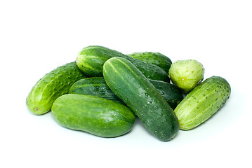 Image showing Pile of cucumbers