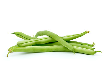 Image showing Few green french beans