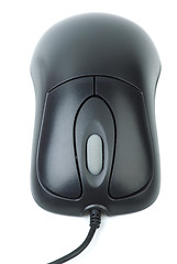 Image showing Black optical computer mouse