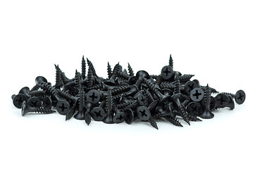 Image showing Pile of metal screws