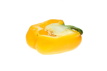 Image showing Half of yellow sweet pepper