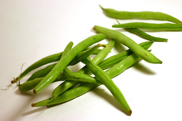 Image showing Handfull of greenbeans