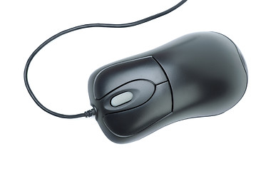 Image showing Black optical computer mouse