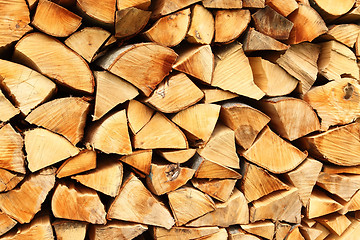 Image showing Pile of wood